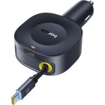 BASEUS PRIMETRIP VR2, ΦΟΡΤΙΣΤΗΣ ΑΥΤΟΚΙΝΗΤΟΥ, 1 ΘΥΡΑ, ΜΕ ΑΝΑΔΙΠΛΟΥΜΕΝΟ ΚΑΛΩΔΙΟ TYPE-C, 30W, ΜΑΥΡΟ