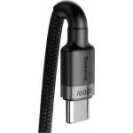 BASEUS CAFULE, ΚΑΛΩΔΙΟ ΓΡΗΓΟΡΗΣ ΦΟΡΤΙΣΗΣ, TYPE-C ΣΕ TYPE-C, 2m, 100W, ΜΑΥΡΟ