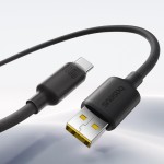 BASEUS FOAMED SILICONE, ΚΑΛΩΔΙΟ ΓΡΗΓΟΡΗΣ ΦΟΡΤΙΣΗΣ, TYPE-C, 100W, 1M, ΜΑΥΡΟ