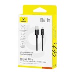 BASEUS SILKY SERIES, ΚΑΛΩΔΙΟ ΓΡΗΓΟΡΗΣ ΦΟΡΤΙΣΗΣ, TYPE-C, 1m, 100W, ΜΑΥΡΟ