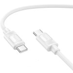 HOCO X122 BENEFIT, ΚΑΛΩΔΙΟ ΦΟΡΤΙΣΗΣ, 60W, TYPE-C ΣΕ TYPE-C, ΛΕΥΚΟ