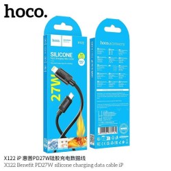 HOCO X122 BENEFIT, ΚΑΛΩΔΙΟ ΦΟΡΤΙΣΗΣ, 27W, TYPE-C ΣΕ LIGHTNING, ΜΑΥΡΟ