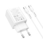 HOCO N71 NUEVO, ΣΕΤ ΓΡΗΓΟΡΗΣ ΦΟΡΤΙΣΗΣ, 30W, 2 ΘΥΡΕΣ, ΛΕΥΚΟ HOCO N71 NUEVO, ΣΕΤ ΓΡΗΓΟΡΗΣ ΦΟΡΤΙΣΗΣ, 30W, 2 ΘΥΡΕΣ, ΛΕΥΚΟ