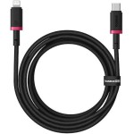 BASEUS DURA SERIES, ΚΑΛΩΔΙΟ ΓΡΗΓΟΡΗΣ ΦΟΡΤΙΣΗΣ, TYPE-C ΣΕ LIGHTNING, 20W, 2m, ΚΟΚΚΙΝΟ-ΜΑΥΡΟ