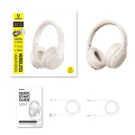 BASEUS BASS BH1 LITE, ΑΣΥΡΜΑΤΑ HEADPHONES, ΛΕΥΚΑ