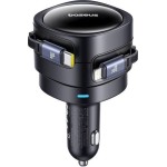 BASEUS ENJOYMENT MAX, ΦΟΡΤΙΣΤΗΣ ΑΥΤΟΚΙΝΗΤΟΥ, ΚΑΛΩΔΙΑ LIGHTNING ΚΑΙ TYPE-C, 60W, ΜΑΥΡΟ