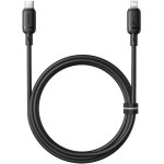 BASEUS SILKY SERIES, ΚΑΛΩΔΙΟ ΓΡΗΓΟΡΗΣ ΦΟΡΤΙΣΗΣ, TYPE-C ΣΕ LIGHTNING, 1m, 20W, ΜΑΥΡΟ