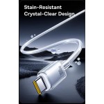 BASEUS CRYSTAL, ΚΑΛΩΔΙΟ ΓΡΗΓΟΡΗΣ ΦΟΡΤΙΣΗΣ,TYPE-C, 100W, 2m, ΛΕΥΚΟ BASEUS CRYSTAL, ΚΑΛΩΔΙΟ ΓΡΗΓΟΡΗΣ ΦΟΡΤΙΣΗΣ,TYPE-C, 100W, 2m, ΛΕΥΚΟ