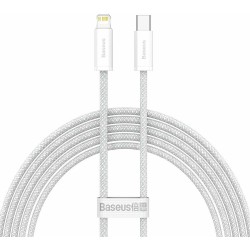 BASEUS DYNAMIC BRAIDED, ΚΑΛΩΔΙΟ ΓΡΗΓΟΡΗΣ ΦΟΡΤΙΣΗΣ, TYPE-C ΣΕ LIGHTNING, 20W, 2m, ΛΕΥΚΟ