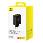 BASEUS CUBE PRO, ΦΟΡΤΙΣΤΗΣ ΓΡΗΓΟΡΗΣ ΦΟΡΤΙΣΗΣ, 3 ΘΥΡΕΣ, 65W, ΜΑΥΡΟ