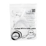 CABLEXPERT ΚΑΛΩΔΙΟ MICRO USB SPIRAL , 1.8m WHITE